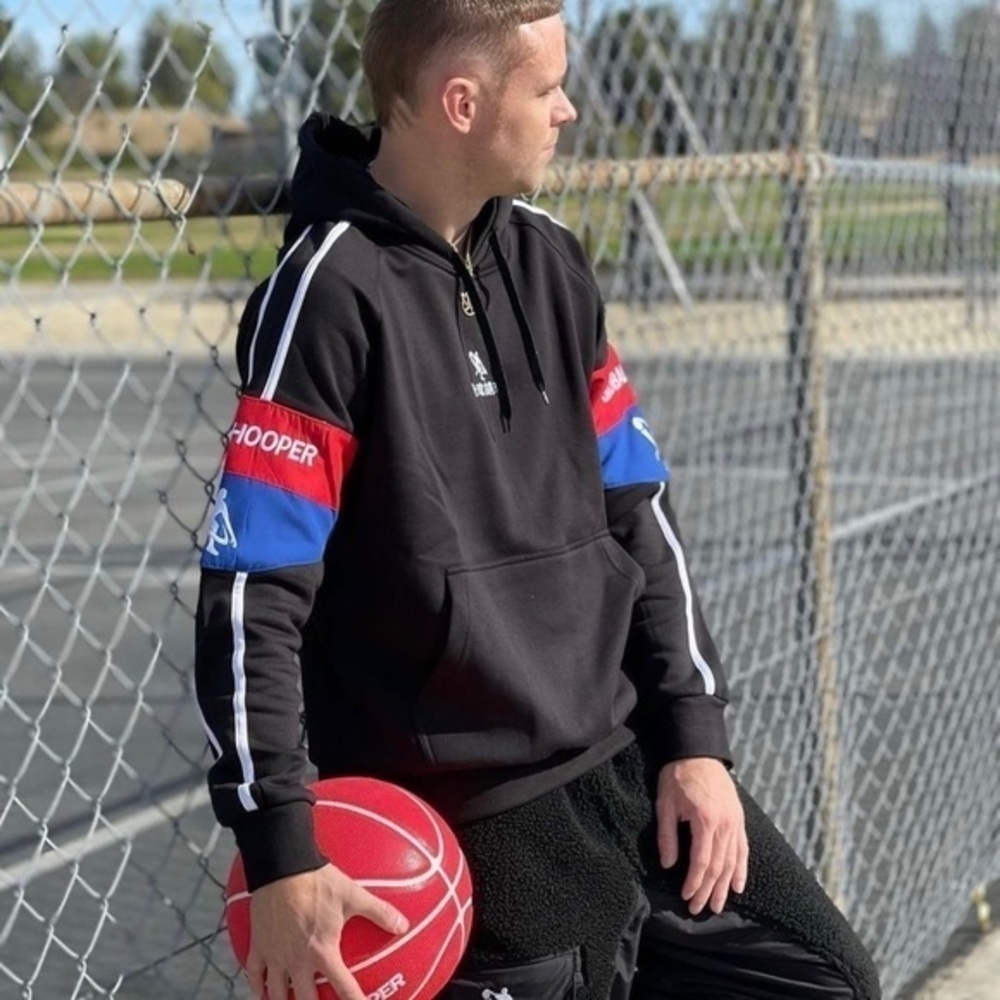 Global Hooper Unified Arm Patch Embroidered Pullover Hoodie Sweatshirt